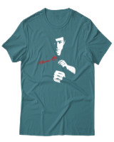 T-Shirt Αντρικό - Bruce Lee Mode - Color Thumbnail Μπλε Πράσινο