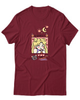 T-Shirt Unisex - Bubble Moon Tea - Color Thumbnail Σκούρο Κόκκινο