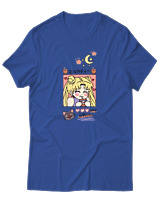 T-Shirt Unisex - Bubble Moon Tea - Color Thumbnail Μπλε Ρουά