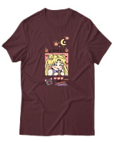 T-Shirt Unisex - Bubble Moon Tea - Color Thumbnail Μπορντό
