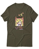 T-Shirt Unisex - Bubble Moon Tea - Color Thumbnail Χακί