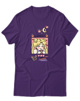 T-Shirt Unisex - Bubble Moon Tea - Color Thumbnail Σκούρο Μωβ