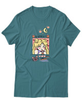 T-Shirt Unisex - Bubble Moon Tea - Color Thumbnail Μπλε Πράσινο