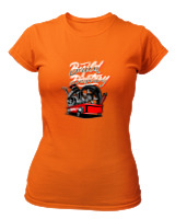 T-Shirt Στενή Γραμμή Γυναικείο - Build Destroy - Color Thumbnail Πορτοκαλί