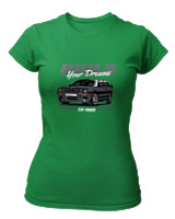 T-Shirt Στενή Γραμμή Γυναικείο - Build Your Dreams - Color Thumbnail Πράσινο