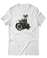 T-Shirt Αντρικό - Bulldog Motorbike - Color Thumbnail Άσπρο