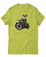 T-Shirt Αντρικό - Bulldog Motorbike - Color Thumbnail Λαχανί