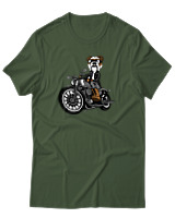 T-Shirt Αντρικό - Bulldog Motorbike - Color Thumbnail Κυπαρισσί