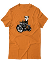 T-Shirt Αντρικό - Bulldog Motorbike - Color Thumbnail Πορτοκαλί