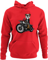 Φούτερ με κουκούλα - Bulldog Motorbike - Color Thumbnail Κόκκινο