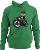 Φούτερ με κουκούλα - Bulldog Motorbike - Color Thumbnail Kelly Green
