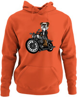 Φούτερ με κουκούλα - Bulldog Motorbike - Color Thumbnail Πορτοκαλί