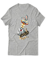 T-Shirt Unisex - Bunny Boom - Color Thumbnail Γκρι Μελανζέ