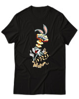 T-Shirt Unisex - Bunny Boom - Color Thumbnail Μαύρο