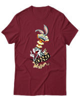 T-Shirt Unisex - Bunny Boom - Color Thumbnail Σκούρο Κόκκινο