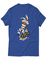 T-Shirt Unisex - Bunny Boom - Color Thumbnail Μπλε Ρουά