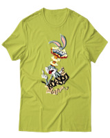 T-Shirt Unisex - Bunny Boom - Color Thumbnail Λαχανί