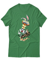 T-Shirt Unisex - Bunny Boom - Color Thumbnail Πράσινο