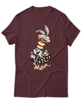 T-Shirt Unisex - Bunny Boom - Color Thumbnail Μπορντό