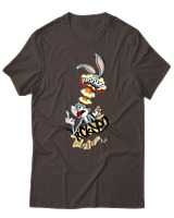 T-Shirt Unisex - Bunny Boom - Color Thumbnail Καφέ