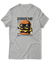 T-Shirt Αντρικό - Burger Day - Color Thumbnail Γκρι Μελανζέ