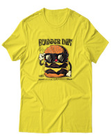 T-Shirt Αντρικό - Burger Day - Color Thumbnail Κίτρινο