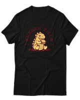 T-Shirt Αντρικό - Burger Godzilla - Color Thumbnail Μαύρο