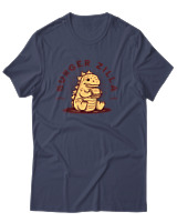 T-Shirt Αντρικό - Burger Godzilla - Color Thumbnail Μπλε Γκρι