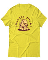 T-Shirt Αντρικό - Burger Godzilla - Color Thumbnail Κίτρινο