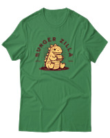 T-Shirt Αντρικό - Burger Godzilla - Color Thumbnail Πράσινο
