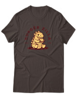 T-Shirt Αντρικό - Burger Godzilla - Color Thumbnail Καφέ