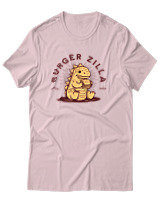 T-Shirt Αντρικό - Burger Godzilla - Color Thumbnail Απαλό Ροζ