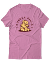 T-Shirt Αντρικό - Burger Godzilla - Color Thumbnail Ροζ