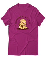 T-Shirt Αντρικό - Burger Godzilla - Color Thumbnail Φουξια