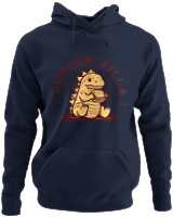 Φούτερ με κουκούλα - Burger Godzilla - Color Thumbnail Navy Blue