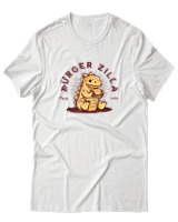 T-Shirt  Γυναικείο - Burger Godzilla - Color Thumbnail Άσπρο