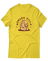 T-Shirt  Γυναικείο - Burger Godzilla - Color Thumbnail Κίτρινο Χρυσό