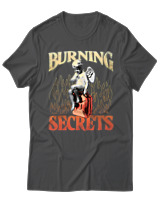 T-Shirt Unisex - Burning Secrets - Color Thumbnail Ανθρακί