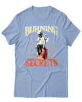T-Shirt Unisex - Burning Secrets - Color Thumbnail Γαλάζιο