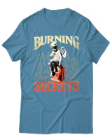 T-Shirt Unisex - Burning Secrets - Color Thumbnail Τιρκουάζ