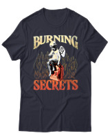 T-Shirt Unisex - Burning Secrets - Color Thumbnail Σκούρο Μπλε