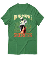 T-Shirt Unisex - Burning Secrets - Color Thumbnail Πράσινο