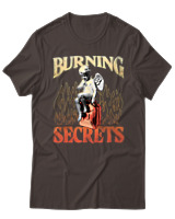 T-Shirt Unisex - Burning Secrets - Color Thumbnail Καφέ