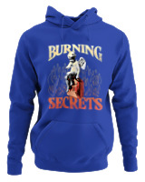 Φούτερ με κουκούλα Γυναικείο - Burning Secrets - Color Thumbnail Μπλε Ρουά