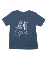 T-Shirt  Παιδικό - But God - Color Thumbnail Σκούρο Μπλε