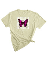 T-Shirt Woman Fashion Γυναικείο - Butterfly - Color Thumbnail SAGE GREEN