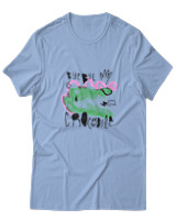 T-Shirt  Γυναικείο - Bye Bye Crocodile - Color Thumbnail Γαλάζιο