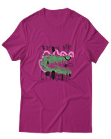 T-Shirt  Γυναικείο - Bye Bye Crocodile - Color Thumbnail Φούξια