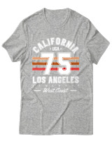 T-Shirt Unisex - California 75 - Color Thumbnail Γκρι Μελανζέ