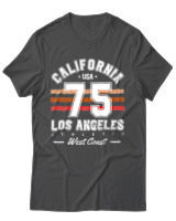 T-Shirt Unisex - California 75 - Color Thumbnail Ανθρακί